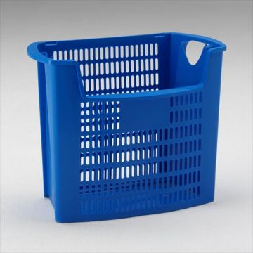 Cesta 32 L 490x300x385 mm paredes perforadas c abertura azul