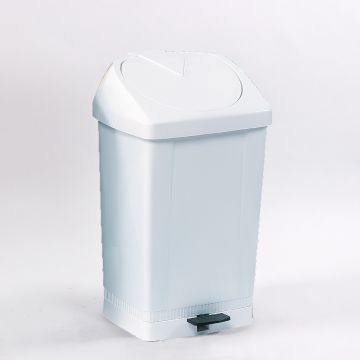 Contenedor 60 L con pedal blanco