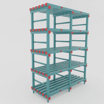 Plastic Shelving 150x60x177 cm with 5 shelves