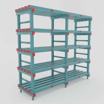 Estantería en HDPE 200x50x177 cm c 5 estantes
