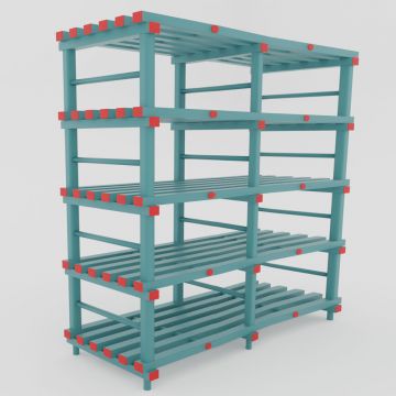 Estantería en HDPE 200x60x177 cm c 5 estantes