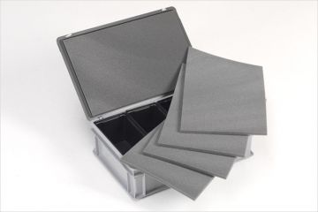 Placa de espuma 255x155x5mm suelta, gris oscuro