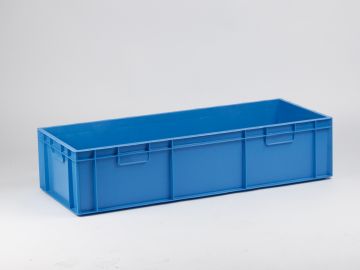 Caja apilable 72 L 1000x400x230 mm con asas cerradas, azul