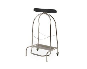 Soporte móvil para bolsa en acero inoxidable 130 L ø550x425x940 mm