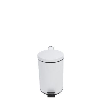 Cubo inox com pedal 3 L ø167x270 mm blanco
