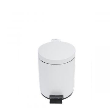 Cubo inox com pedal 5 L ø203x284 mm blanco
