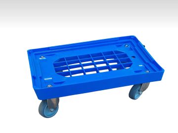 Carro 600x400 mm con 4 ruedas giratorias inox