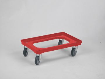 Plataforma rodante 610x410x173 mm, rojo