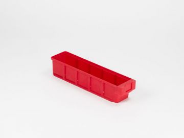 Caja de almacenaje 400x93x83 mmmáx. 4 separadores, rojo