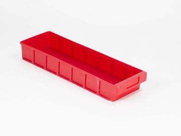 Caja de almacenaje 600x186x83 mmmáx. 6 separadores, rojo