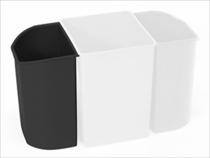 Cubo de plástico en media luna 6,2 L preto