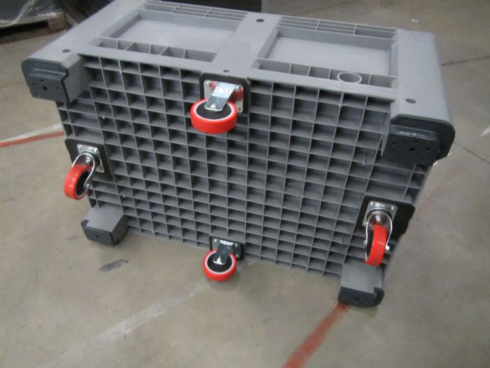 Caja-palet 330 L, 1200x800x620 mm c ruedas