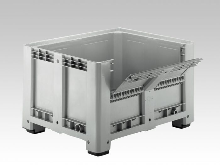 Caja-palet 610 L, 1200x1000x760 mm, c 1 abertura