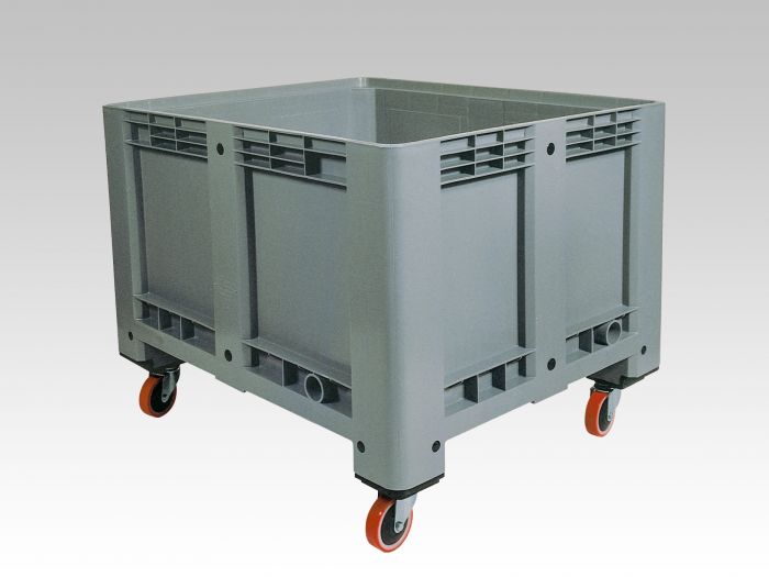 Caja-palet 610 L, 1200x1000x885 mm con 4 ruedas