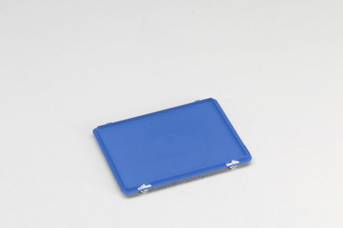 Tapa con bisagras 400x300 mm, con 2 cierres, azul
