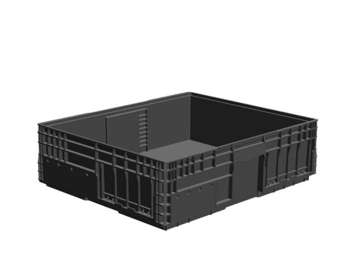 Caja apilable 600x500x174 mm tipo MLT gris oscuro