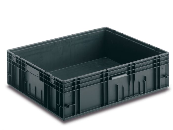 Caja apilable RL-KLT 800x600x120 mm gris oscuro