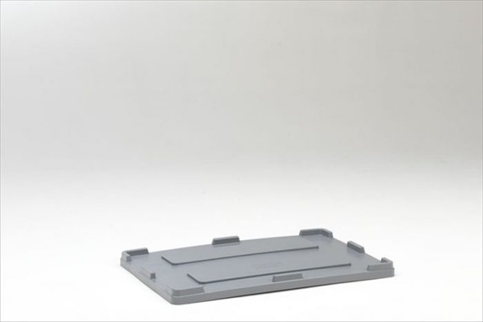 Tapa para caja-palet 1200x800 mm en HDPE gris claro