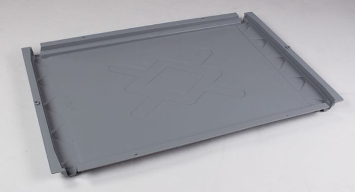 Tampa solta para caja con travesas 600x400 mm, gris