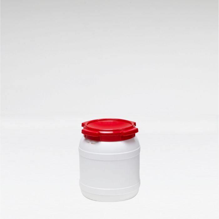 Bidón de boca ancha 15,4 L ø 274 mm altura 327 mm blanco asas