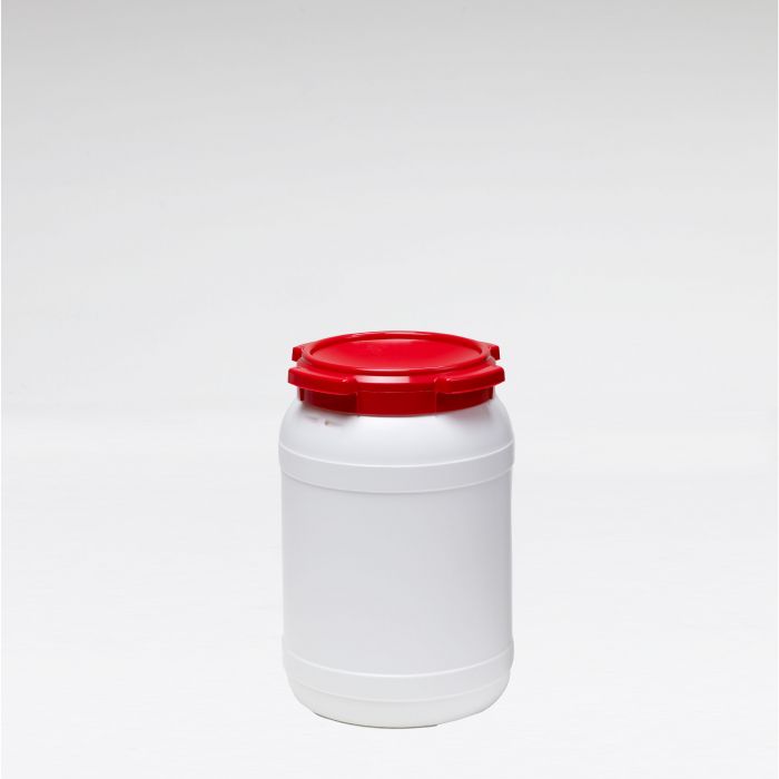 Bidón de boca ancha 20 L ø 274 mm altura 417 mm blanco asas