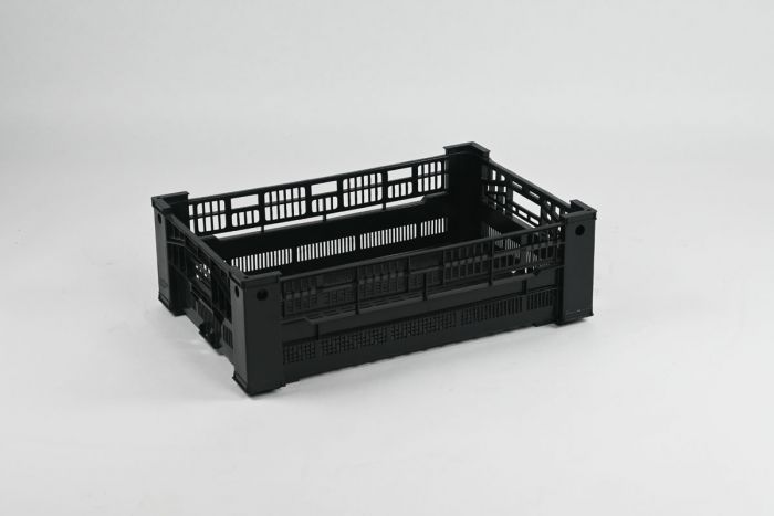 Caja de plastico agrícola 600x400x190 mm, negro