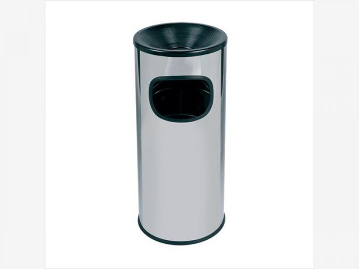 Cenicero combinado en inox 250x650 mm 30 L negro