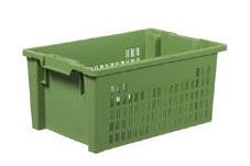 Stack-/nestable bin 600x400x270 mm perforated green