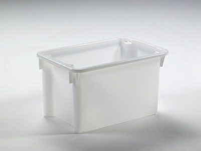 Caja apilable 600x400x325 mm 50 L cerrada blanco