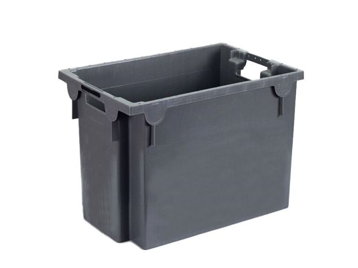 Caja apilable 600x400x400 mm 65 L cerrada gris