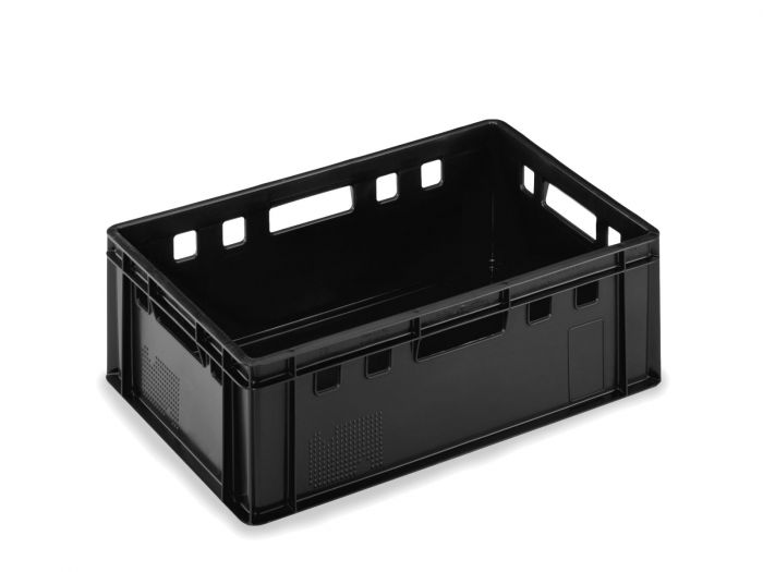 Caja Euronorma para carne E2 apilable 35 l. 600x400x125 mm, negro