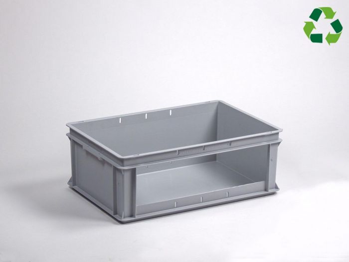 Caja de almacenaje apilable, 40 L, 600x400x220 mm, abierta