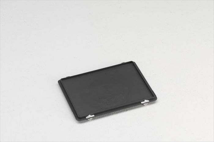 Tapa con bisagras 400x300 mm, con 2 cierres, gris oscuro