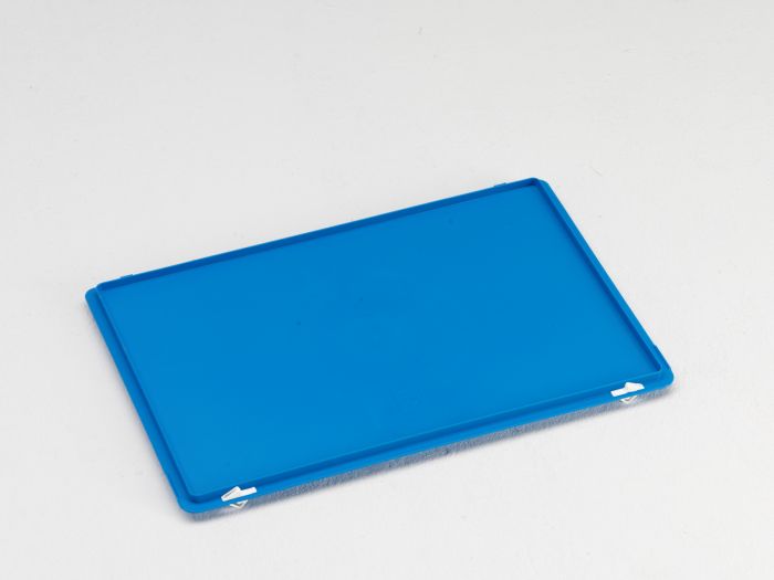 Tapa con bisagras 600x400 mm, con 2 cierres, azul