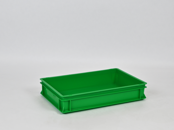 Caja E-line Normbox apilable 20L, 600x400x120 mm, gris Virgin PP