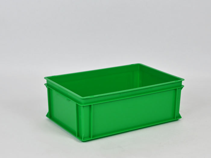 Caja E-line Normbox apilable 40L, 600x400x220 mm, gris Virgin PP