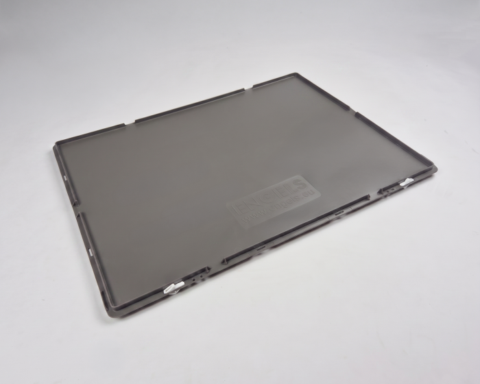 Tapa con bisagras 800x600 mm, con 2 cierres, gris