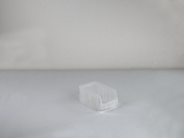 Caja con abertura frontal 1,0 L 167/140x105x82 mm transparente