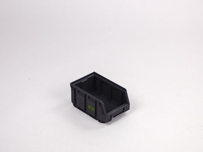 Caja con abertura frontal 1,0 L 167/140x105x82 mm, negro