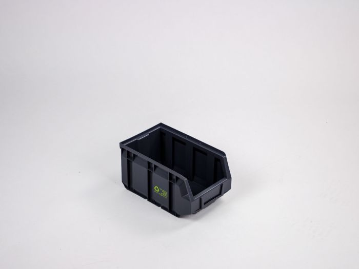 Caja con abertura frontal 4,5 L 237/205x144x123 mm PE-R negro