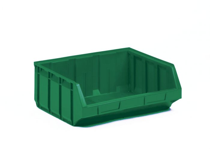 Caja con abertura frontal 23,0 L 345/300x406x164 mm verde