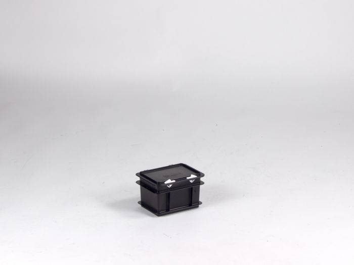 Caja E-line 2 L con tapa noir, ESD
