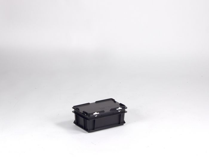 Caja E-line 5 L con tapa negro, ESD