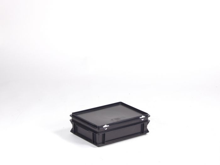Caja E-line 10 L con tapa negro, ESD
