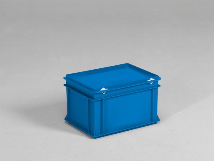 Caja apilable 400x300x235 mm, 20 L con tapa azul
