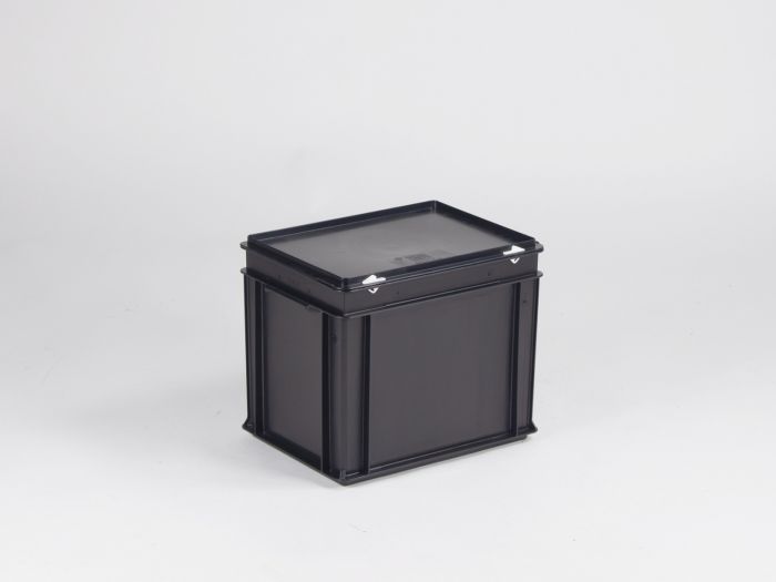 Caja E-line 30 L con tapa negro, ESD