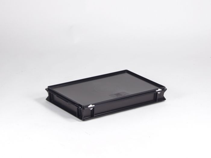 Caja E-line 14 L con tapa negro, ESD