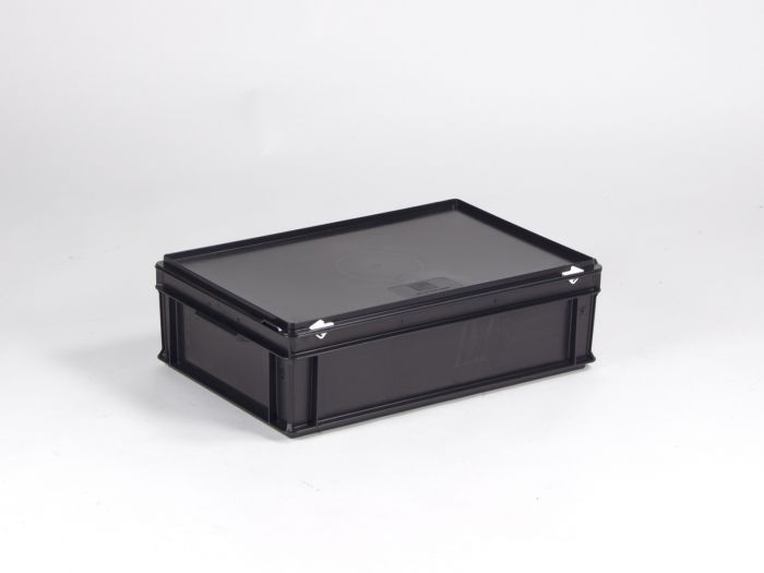 Caja E-line 30 L con tapa negro, ESD