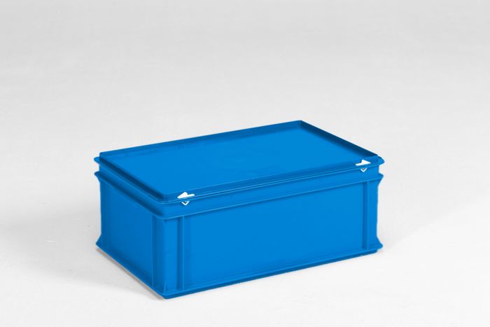 Caja apilable 600x400x235 mm, 40 L con tapa azul