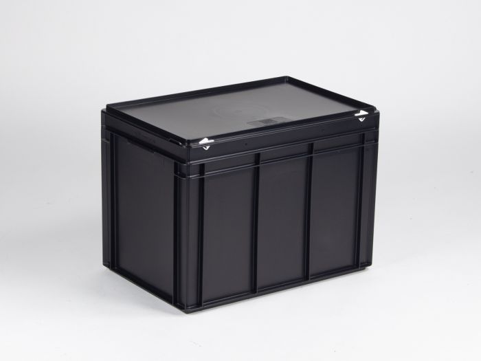 Caja E-line 90 L con tapa negro, ESD